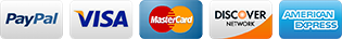 Payment by PayPal, Visa, Mastercard, Discover and American Express